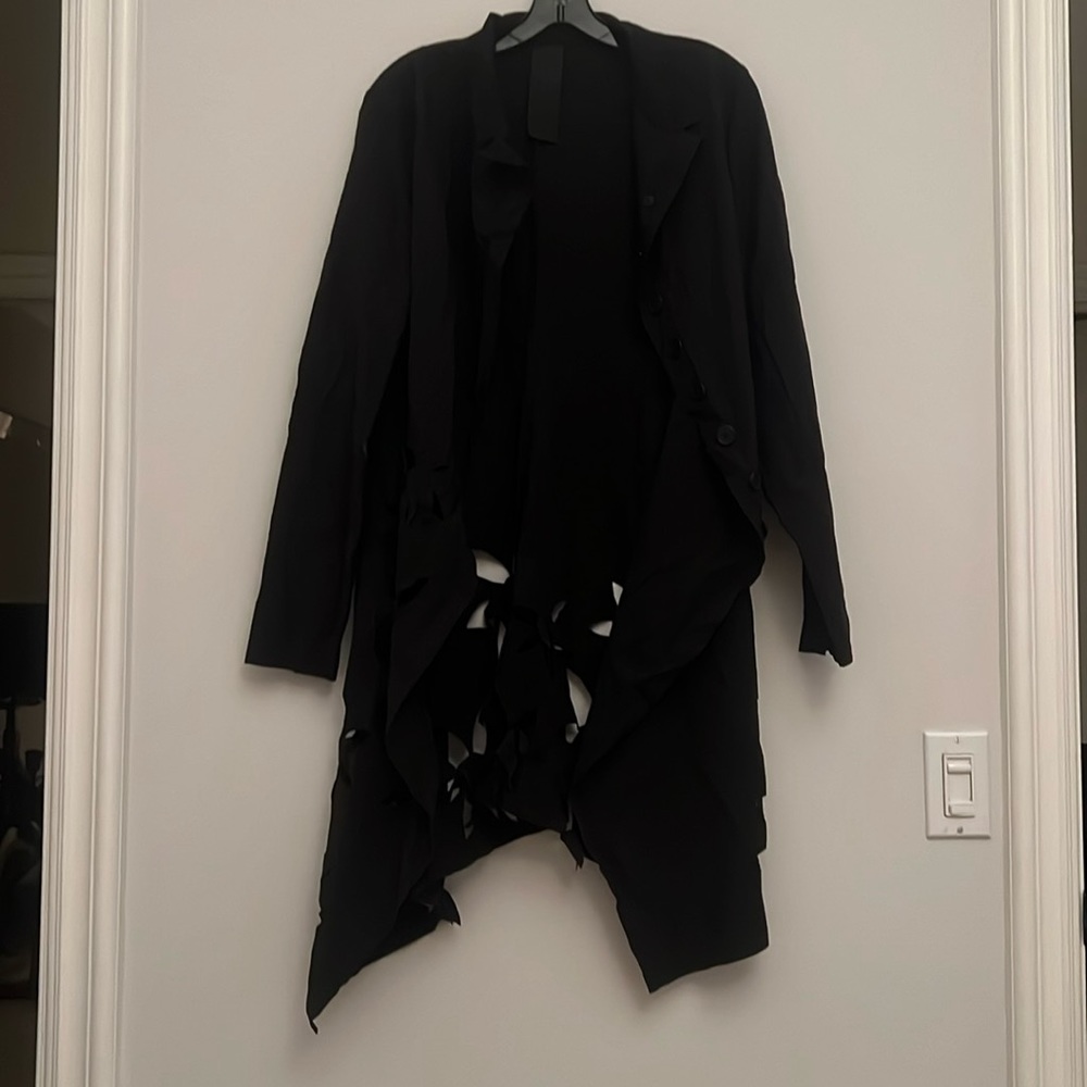 Rundholz black label coat with textile cut outs